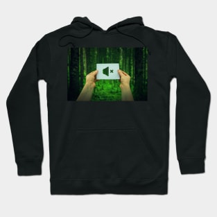 holding silent mode icon Hoodie